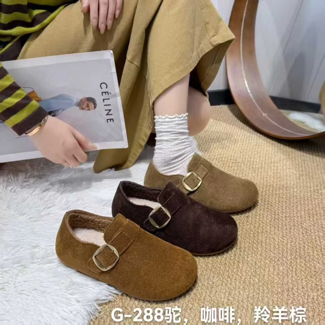 G-288 纯色休闲风单鞋秋季韩版冬季棉鞋