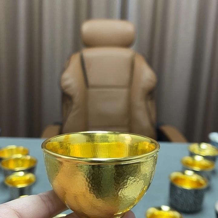 李小鹤里外金足金4克仿古杯100毫升