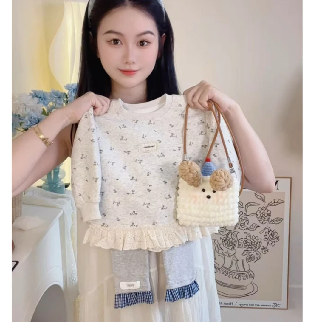 套装女童卫衣秋装2025新款儿童洋气衣服女孩宝宝休闲长袖上衣春秋