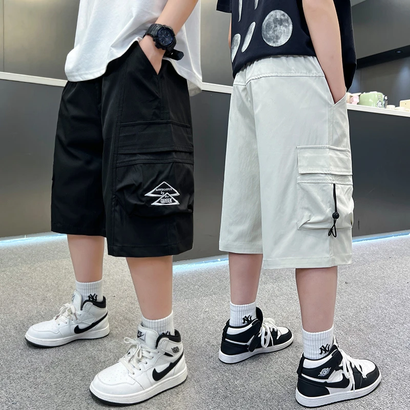 儿童装男童夏装薄款裤子2025新款中大童夏季工装短裤夏款男孩中裤