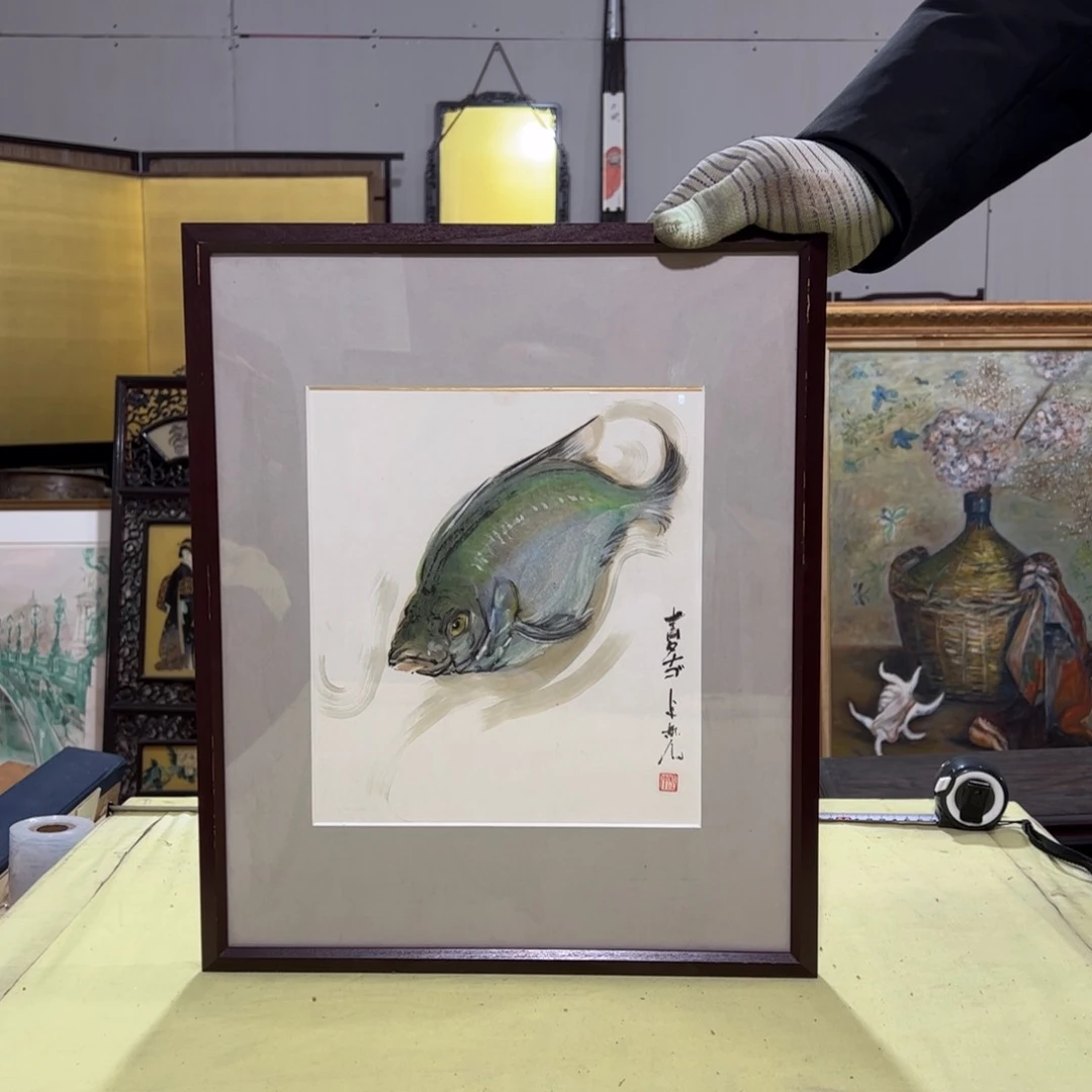 绘画皮****啊屏风框画茶空间设计