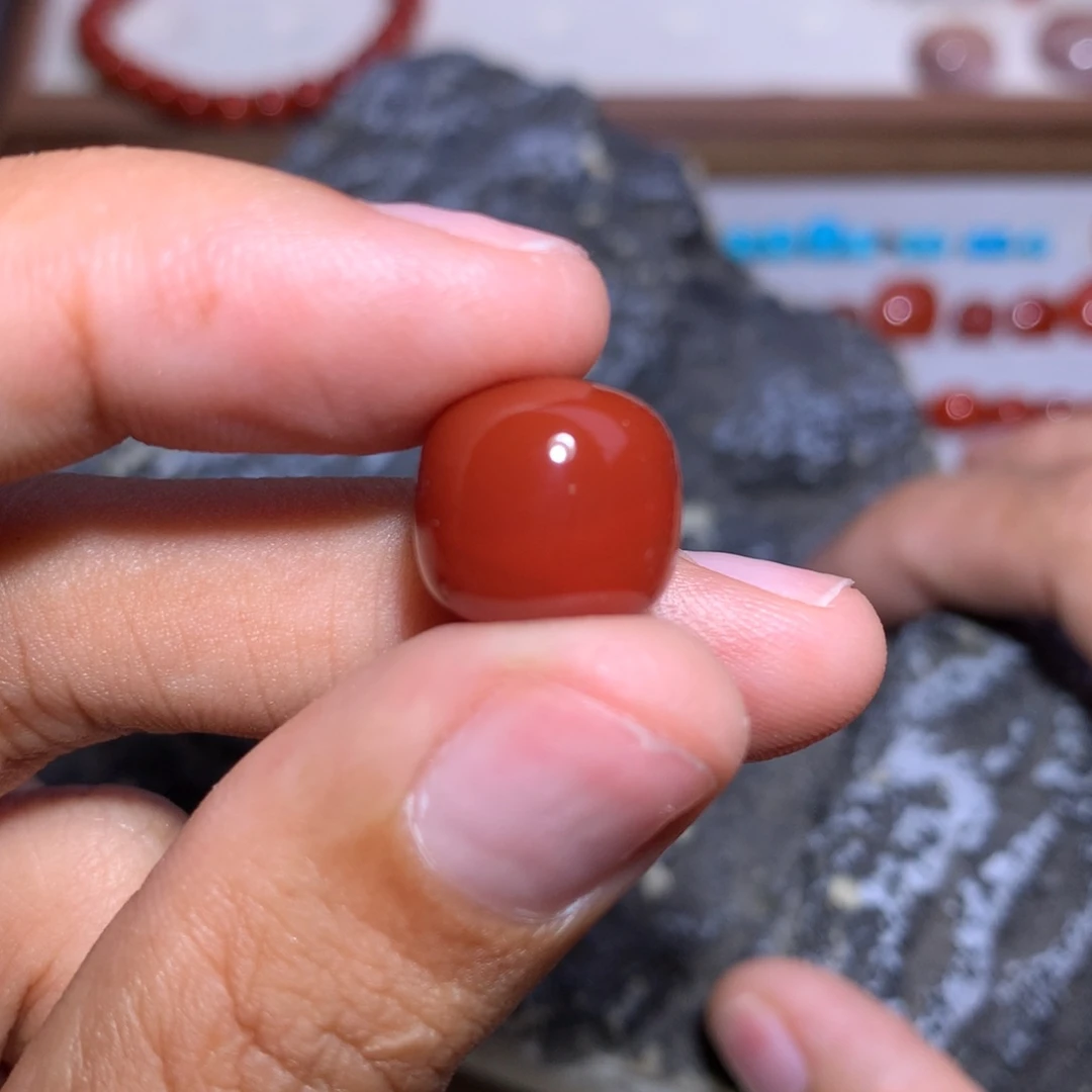 B***O南红玛瑙未镶嵌老型12.6×12微纹