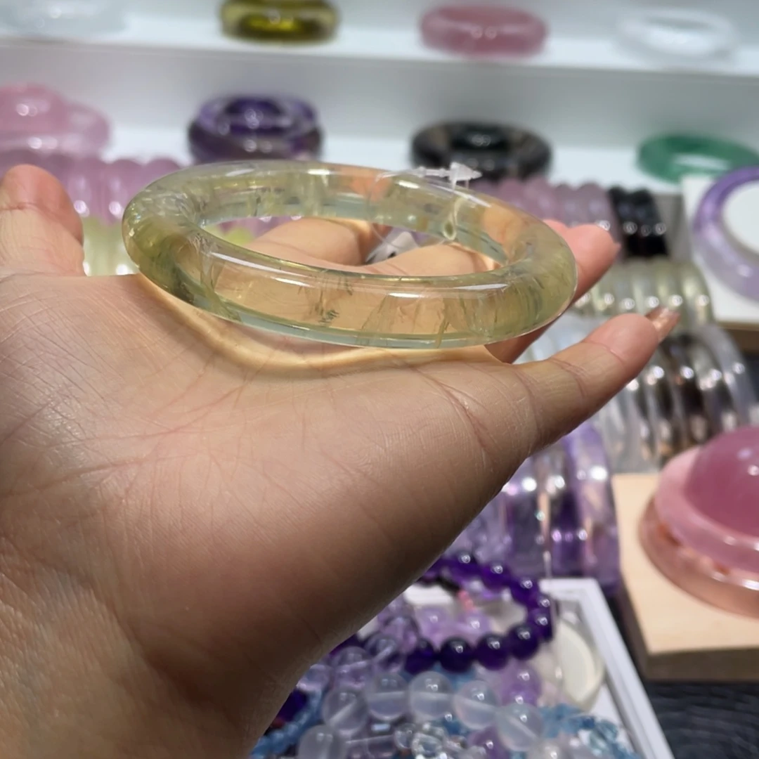 水晶手镯59圈口22号未镶嵌