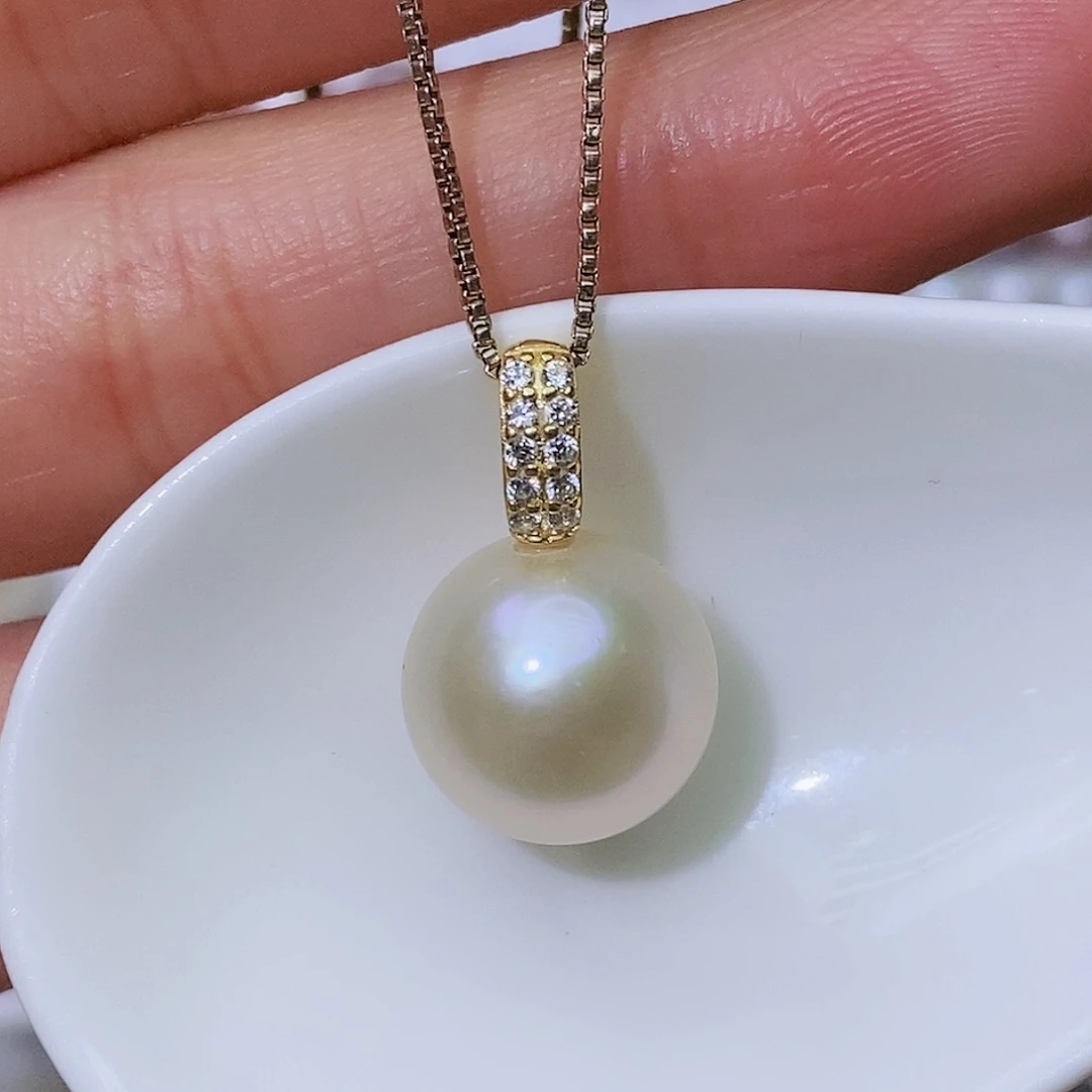 淡水珍珠颈饰银S925镶嵌