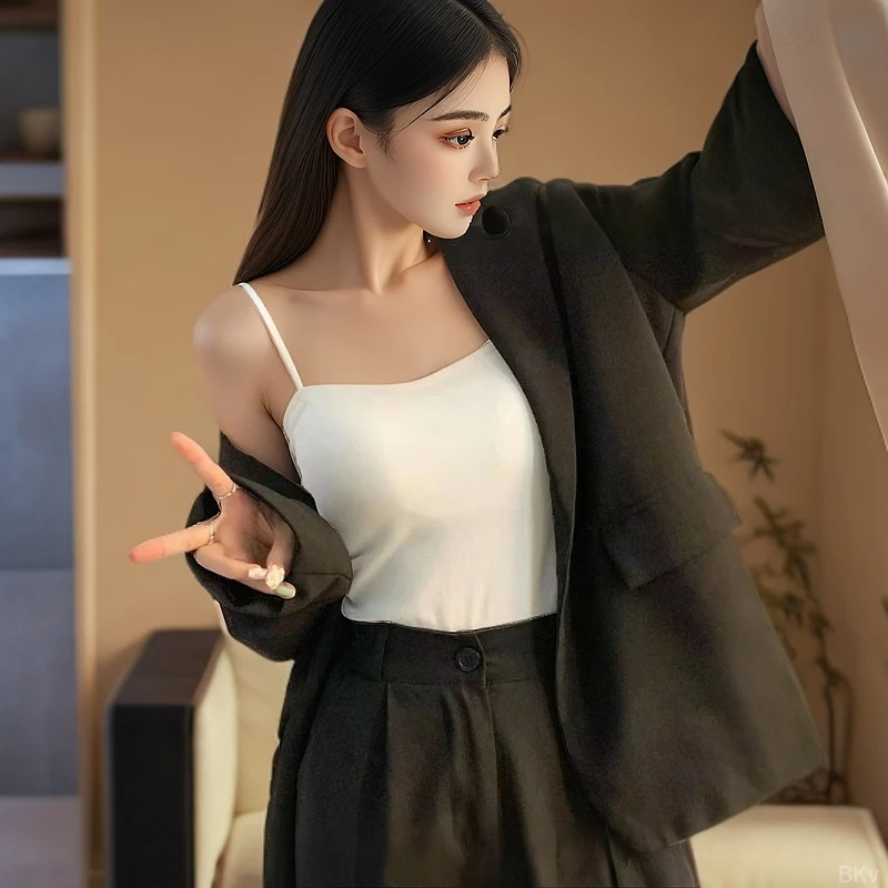 打底背心小吊带内搭可拆早春新款2025修身带胸垫美背短款夏甜辣风