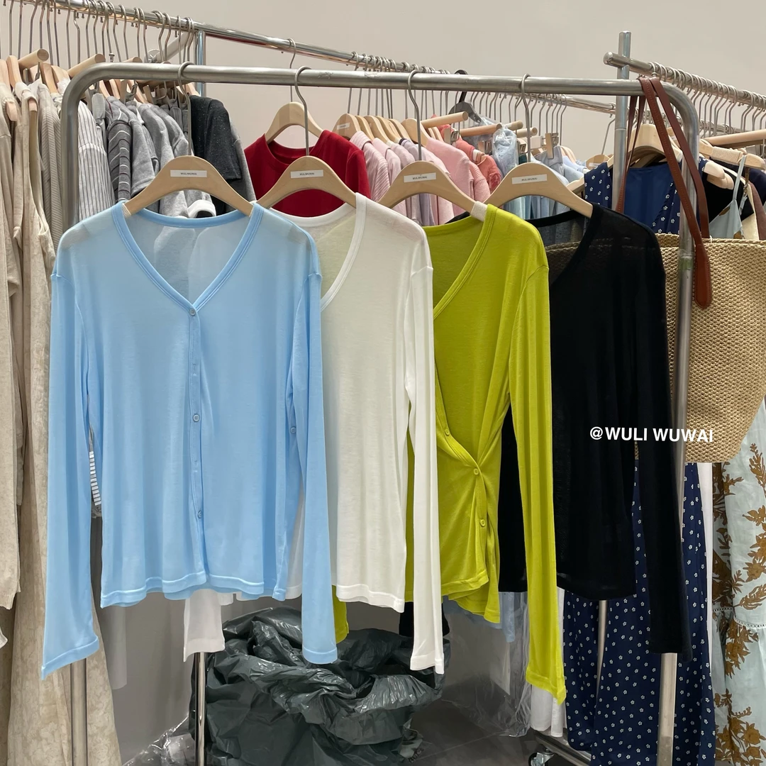 【NO退NO换】鑫燃KIKI 100莱赛尔小众高级感防晒开衫  2038 WU