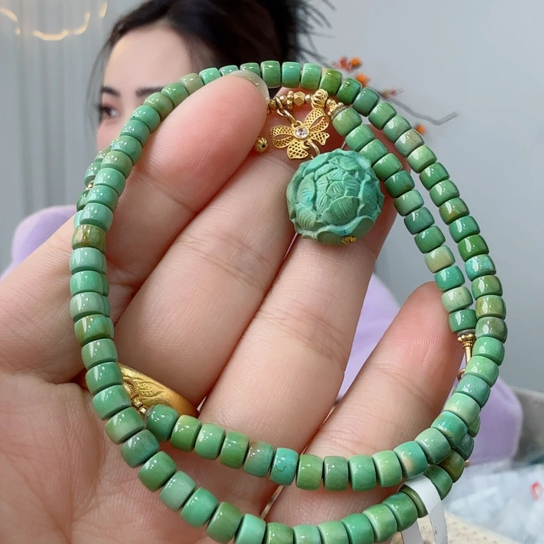 绿松石18K金镶嵌珠宝奇石