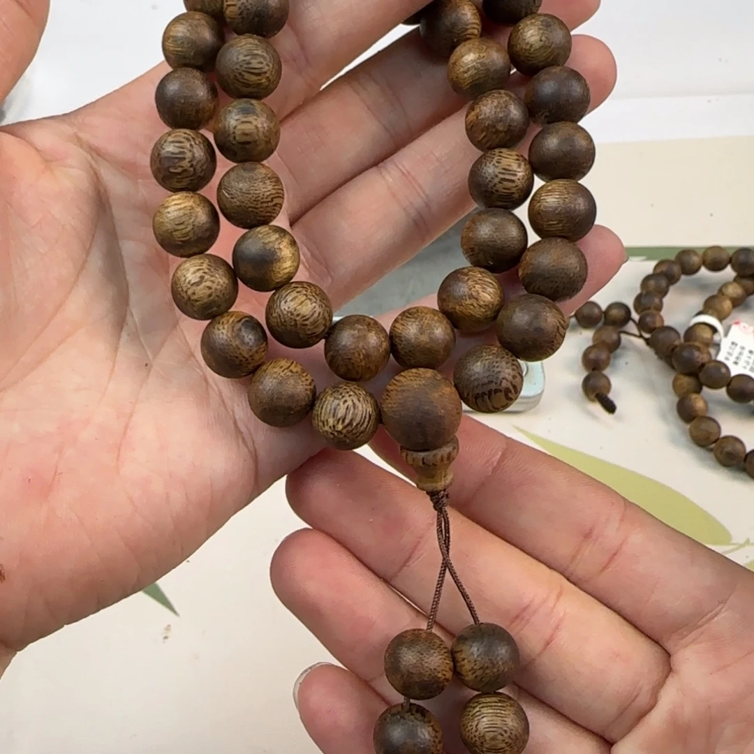 手串沉香白棋圆珠定制款多样性发货1条1.0