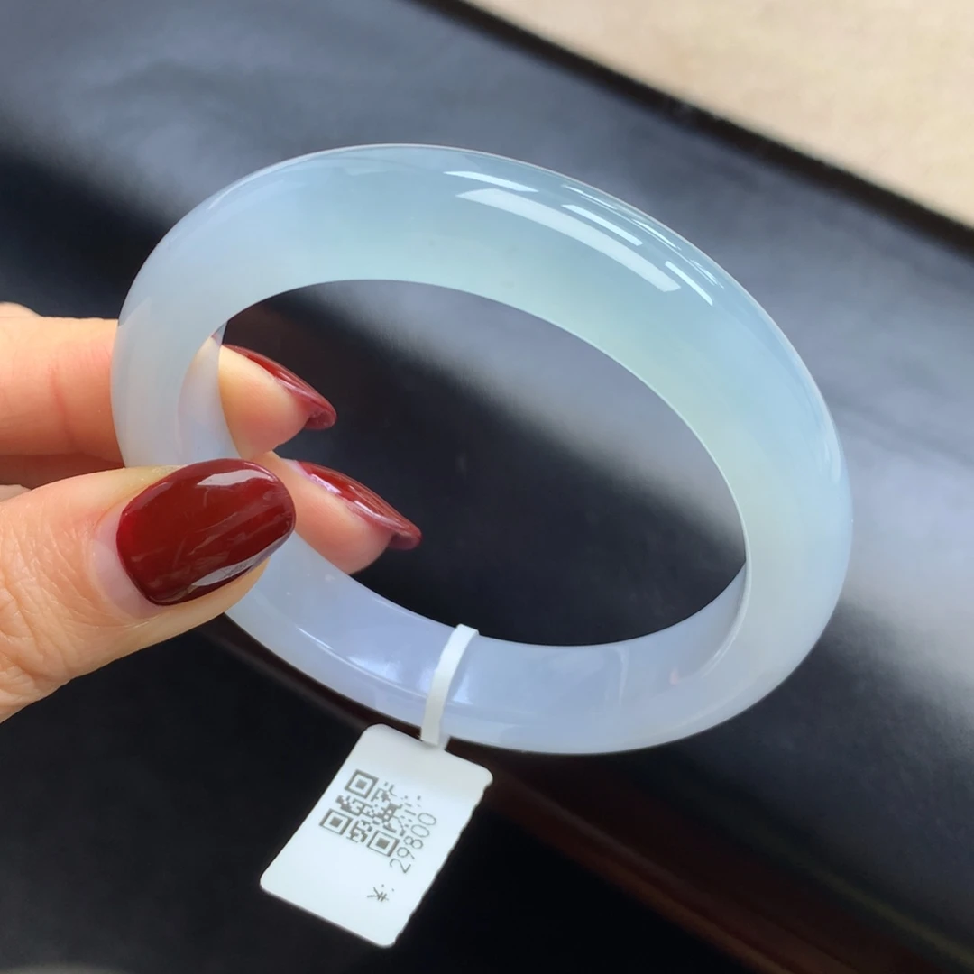 翡翠未镶嵌手镯幻彩