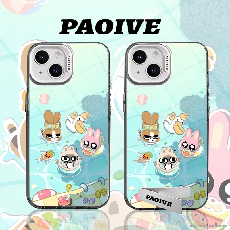 暹罗厘普创意适用苹果华为vivoiPhone小米三星防摔彩银手机壳
