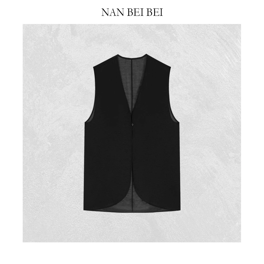 NanBeiBei 马褂  小众设计款百搭轻薄皱感外搭褂子 038