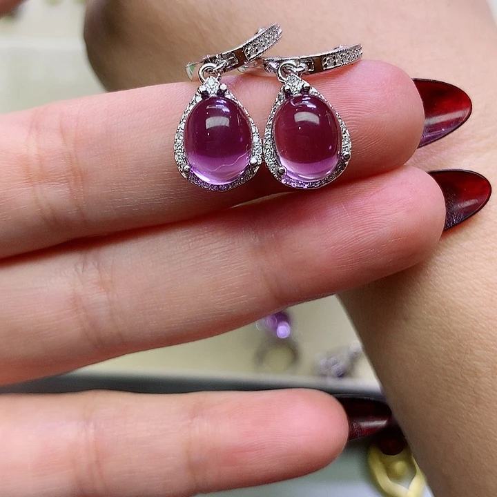 水晶吊坠银S925镶嵌婉*