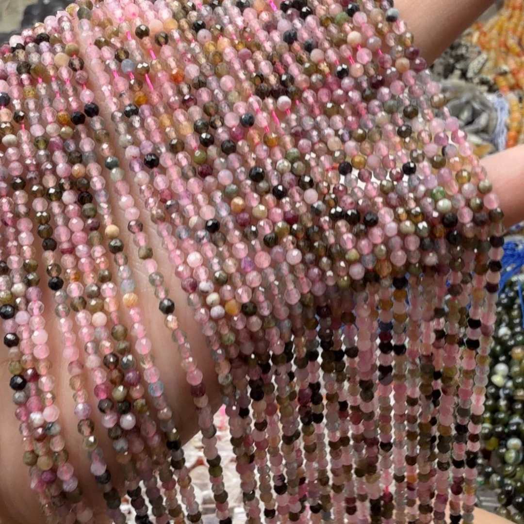 水晶珠宝半成品未镶嵌卡2碧西切面一条