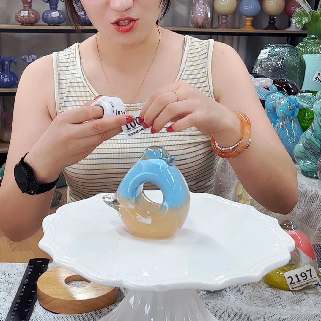 1000鸟 家悦琉璃花器摆件