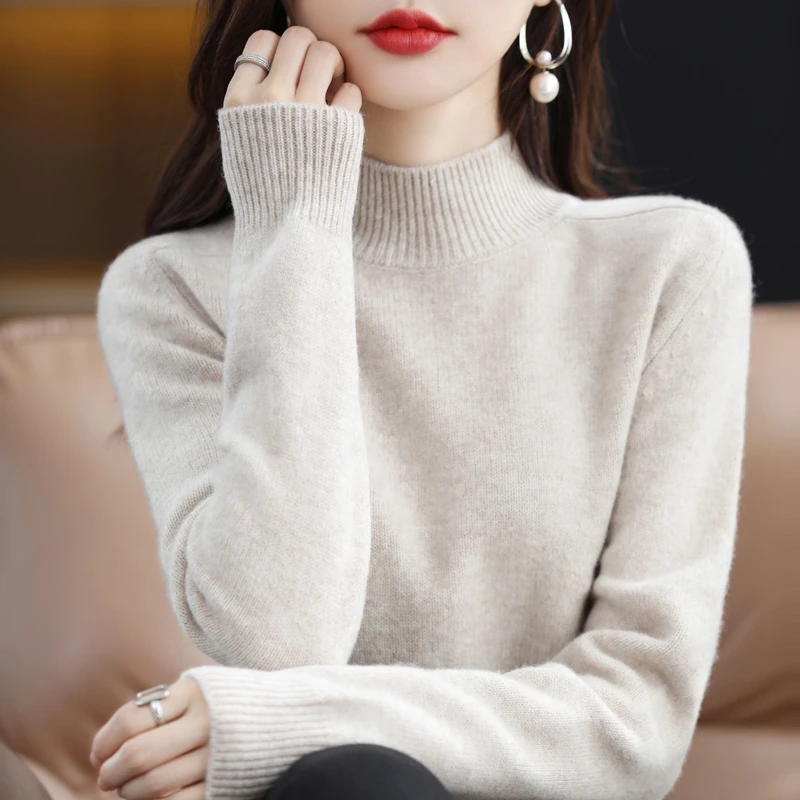 毛衣毛针织衫法式极简风针织打底衫套头秋冬女