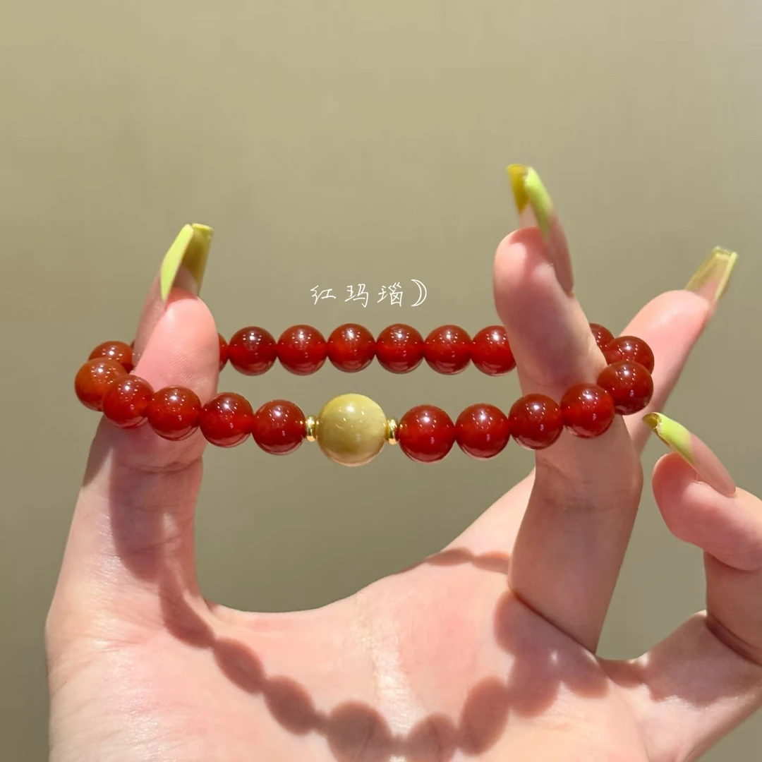 【鸿运当头】红玛瑙虎眼石8mm轻奢气质水晶手链