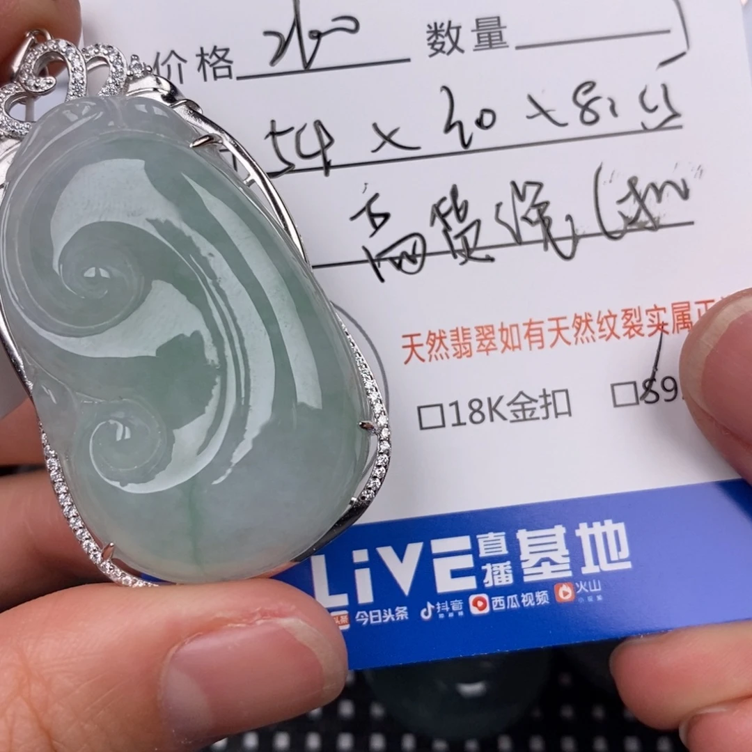 不***心翡翠银S925镶嵌颈饰