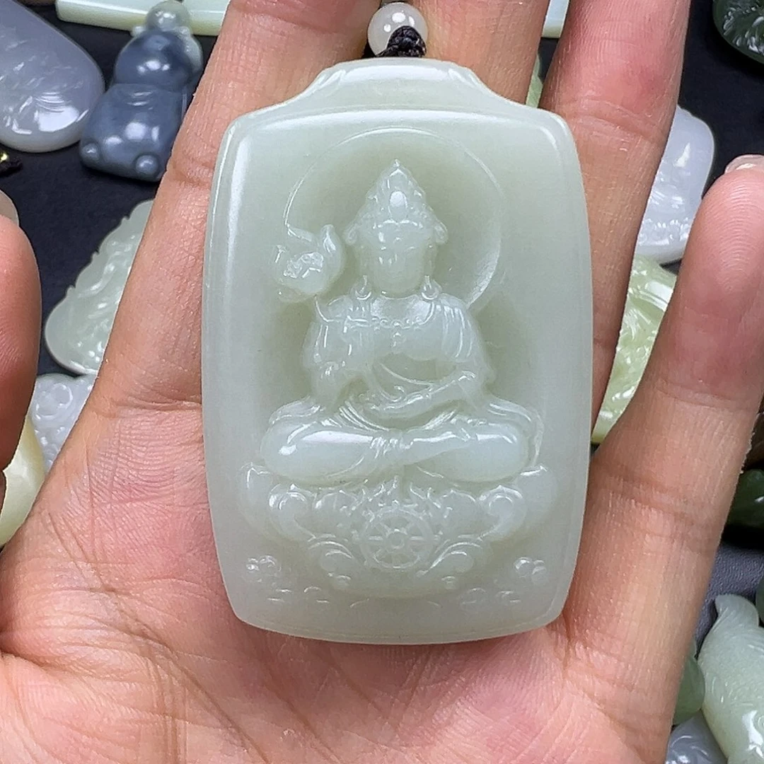 和田玉未镶嵌吊坠(不含链)