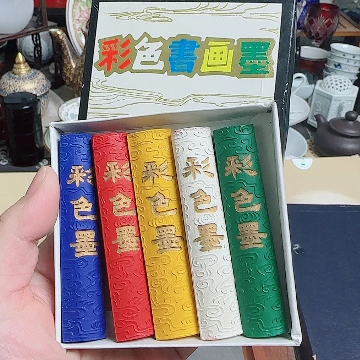 瓷片80年代五彩墨条啊啊啊啊啊啊啊