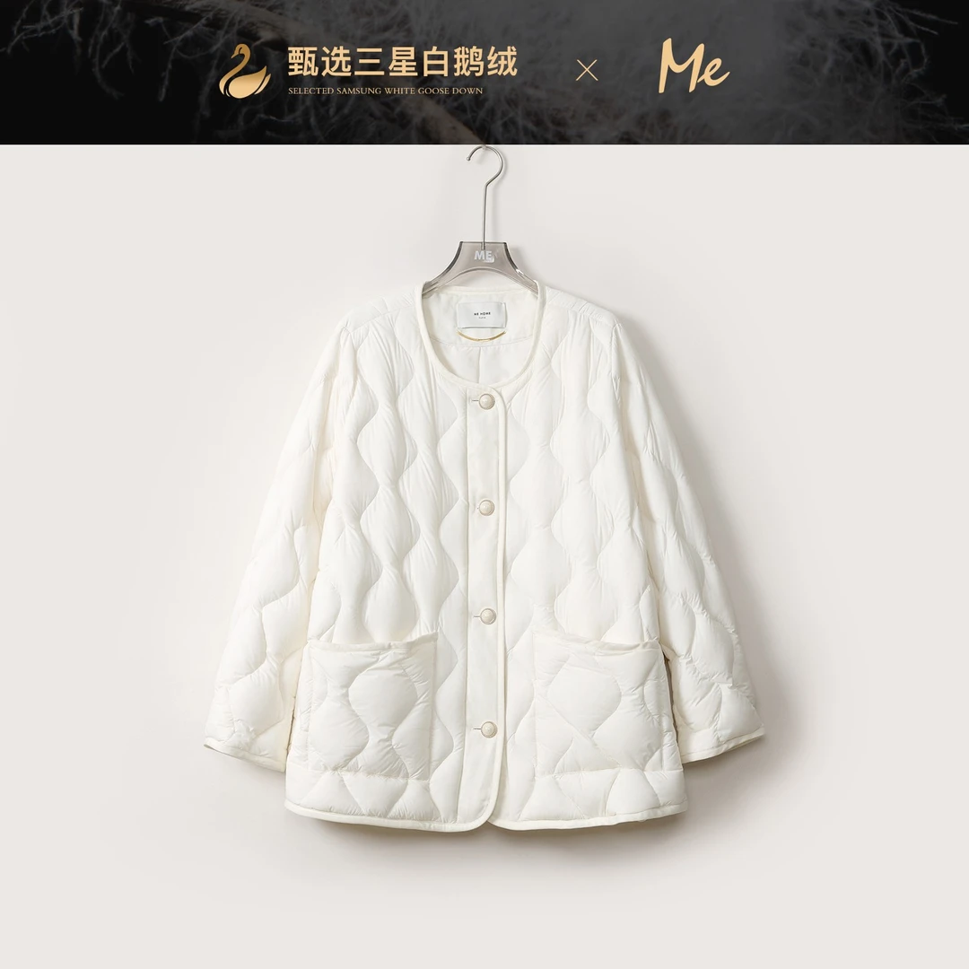 ME【奶油包】三星95白鹅绒葫芦绗线泡芙块保暖一手长羽绒服MEQA3699