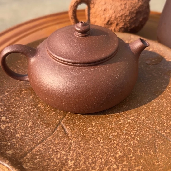 紫砂茶案紫泥寒江130cc
