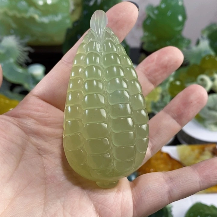 未镶嵌岫玉手把件