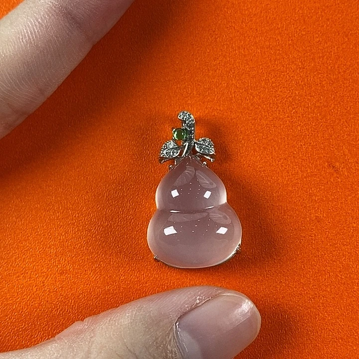 石英质玉银S925镶嵌颈饰