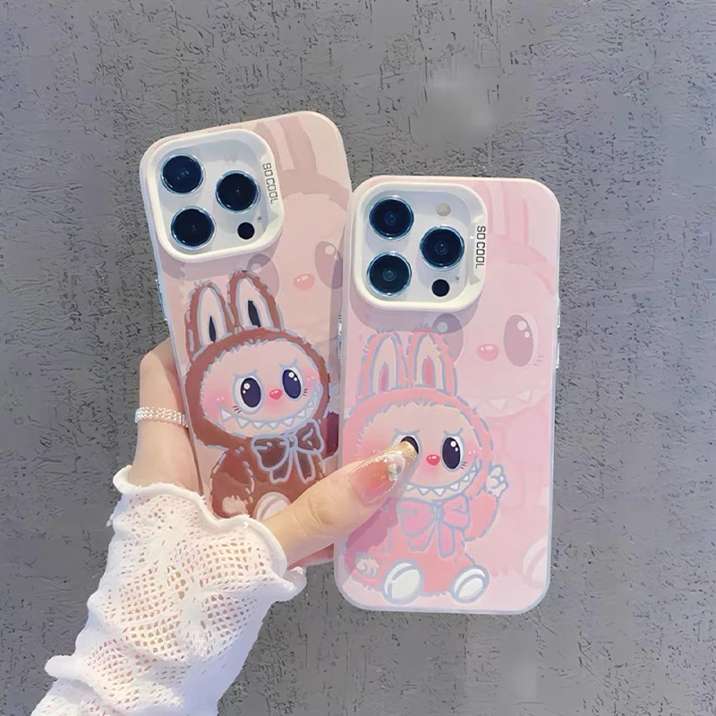 拉布布彩银适用iPhone16手机壳1514磨砂vivo华为荣耀小米oppo全包