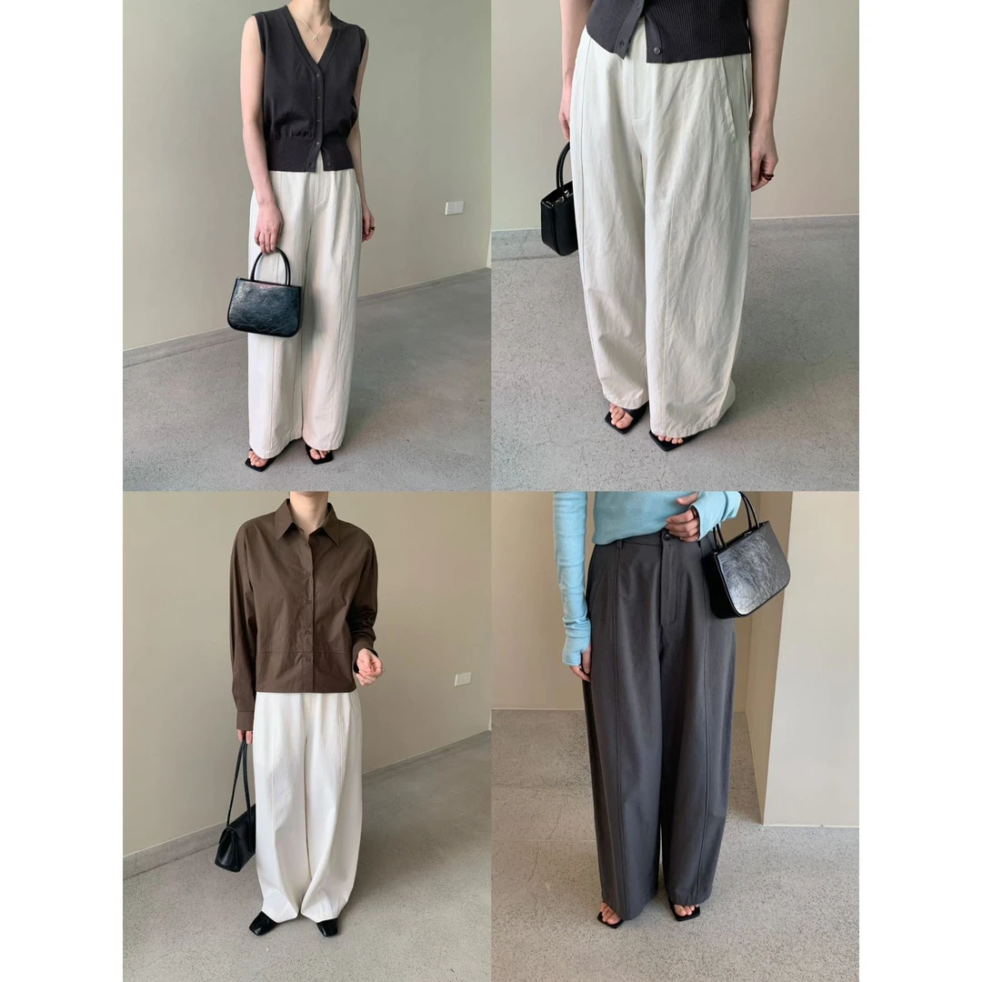 26821#抹茶#韩系高腰显瘦宽松休闲裤（福利）