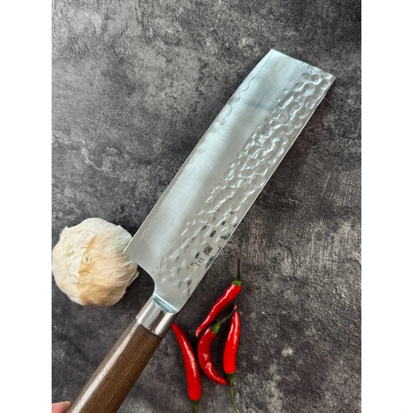 091钢头银三菜切刀家用锋利切肉刀具厨房厨师专用菜刀