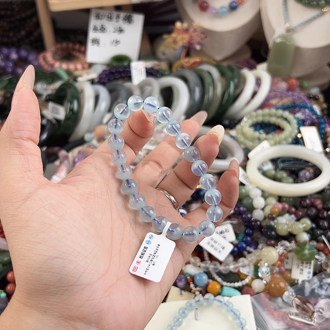 未镶嵌手链海蓝宝石摩****年
