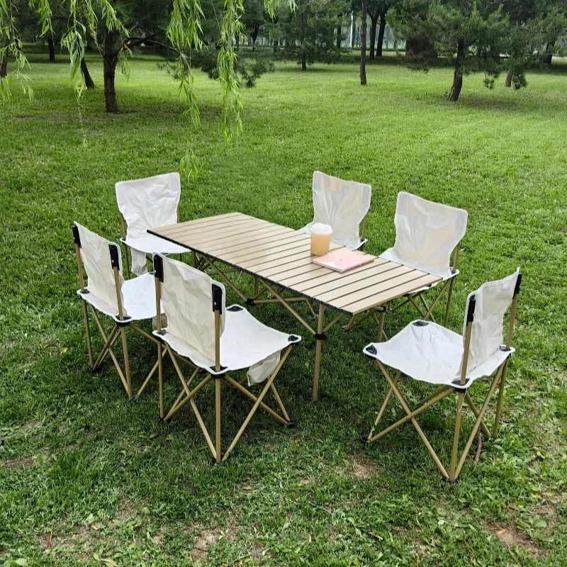 户外折叠桌椅便携式露营桌椅野餐桌椅套装轻量折叠椅子自驾游