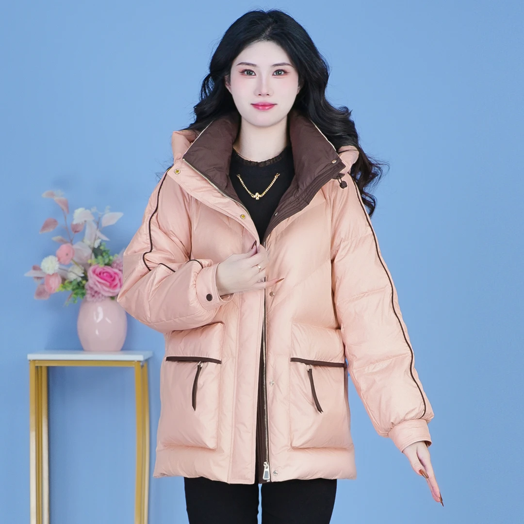 【SJYF5258】2024年秋冬新款时尚洋气宽松保暖加厚休闲显瘦羽绒服