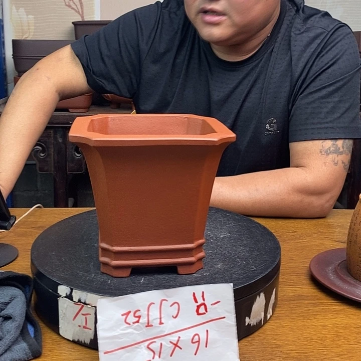 紫砂花盆货号一只CJJ52