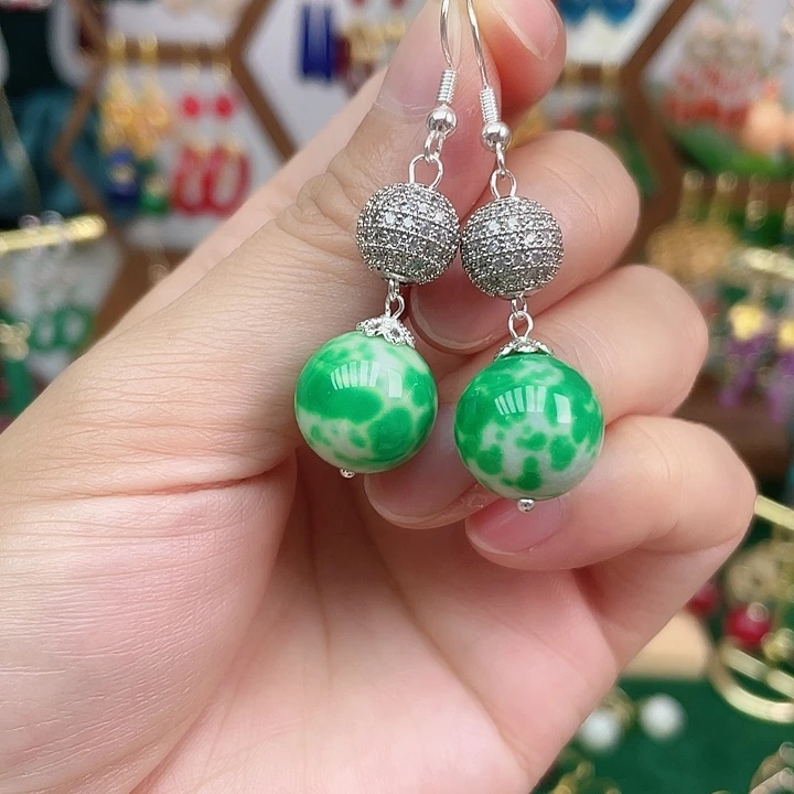 合金耳饰玛瑙/玉髓