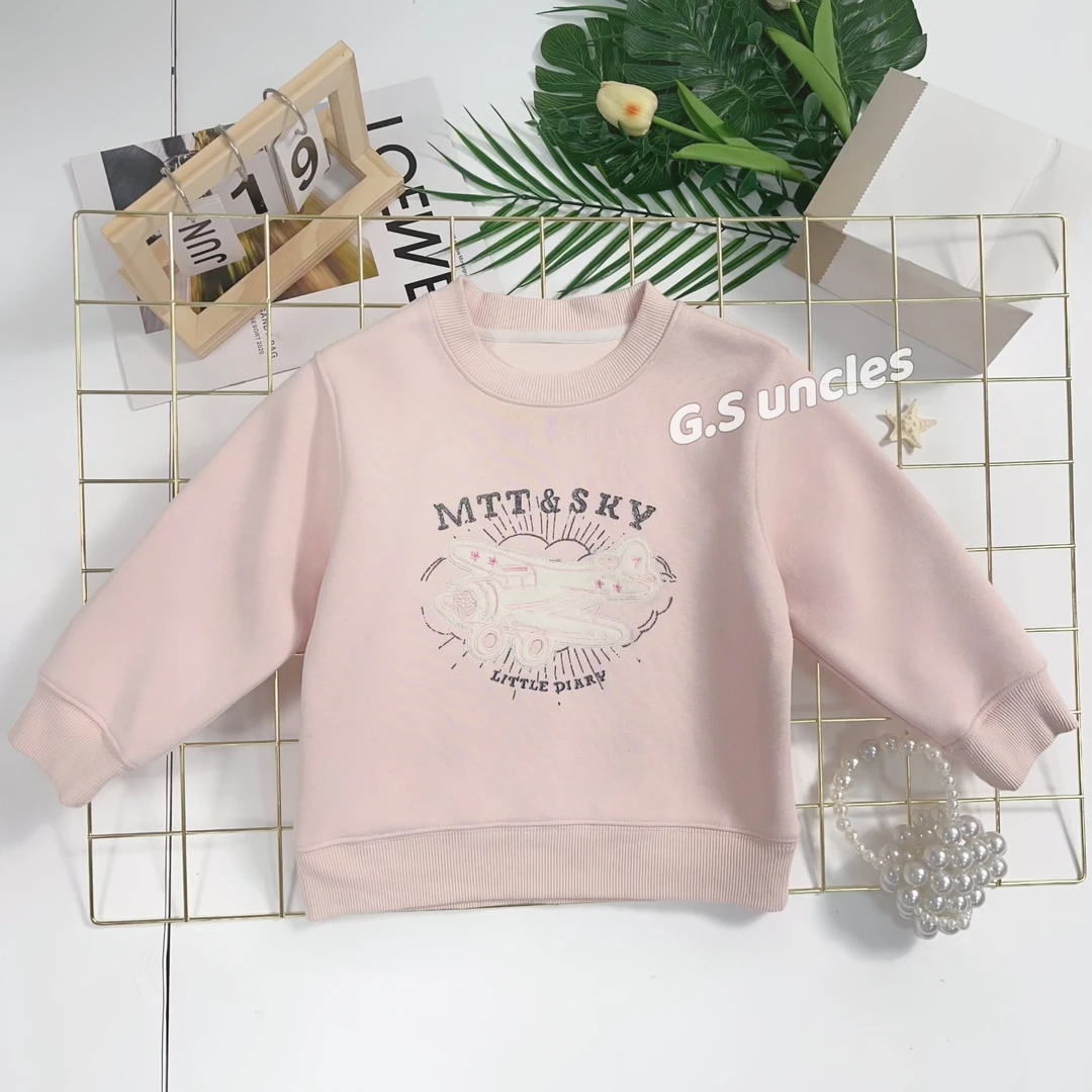 3【】T006女童秋季新款卡通圆领卫衣