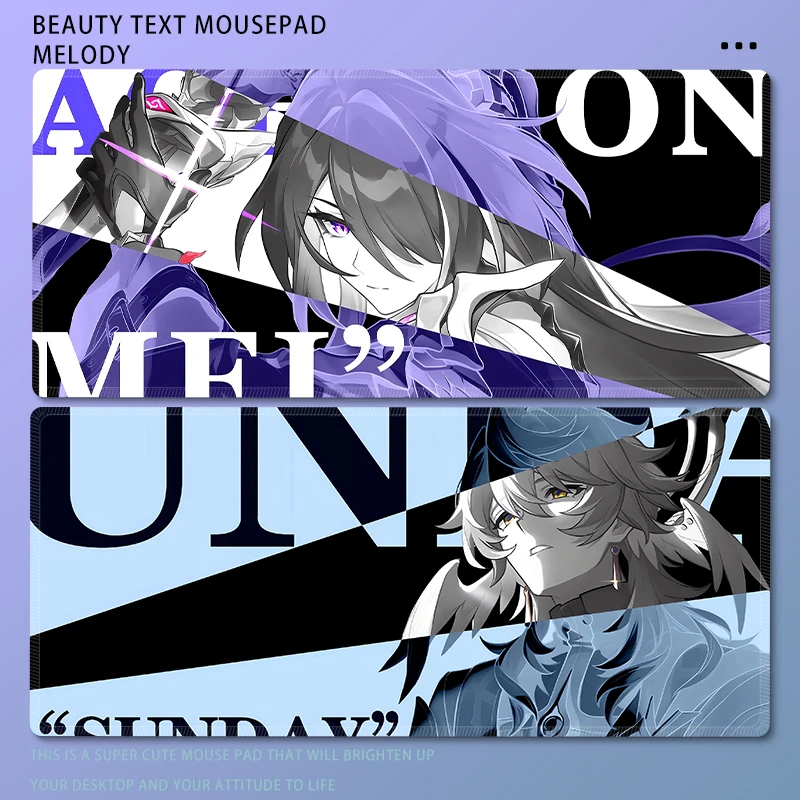 崩坏星穹铁道二次元鼠标垫超大电脑桌垫三月七电竞设备