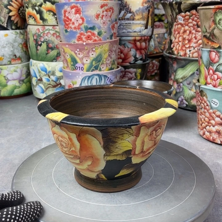 红陶景德镇艺术手绘作品