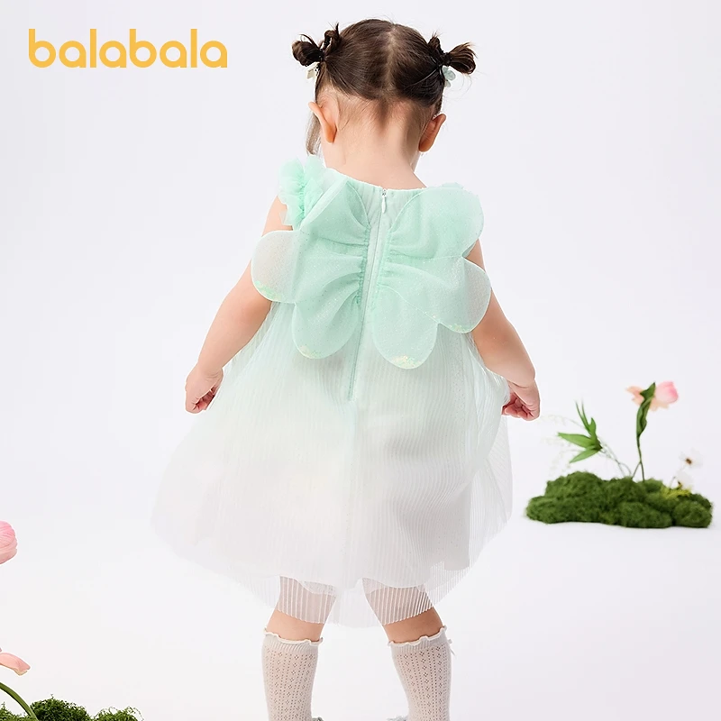【商场同款】巴拉巴拉宝宝连衣裙儿童公主裙女童夏装2025新款甜美