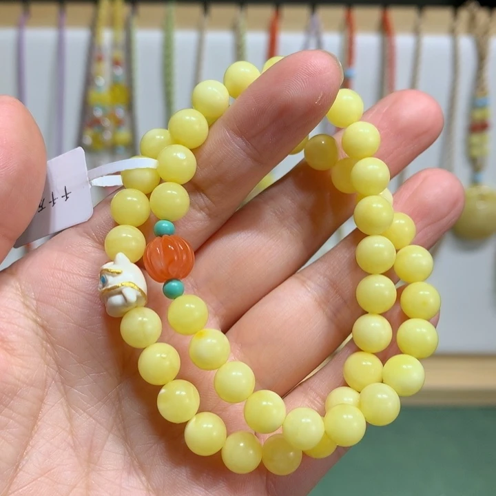 蜜蜡手链未镶嵌7.5m m