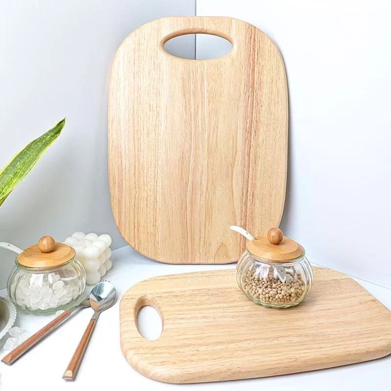 橡胶木水果砧板实木小菜板抗菌防霉家用木质切板案板切菜板