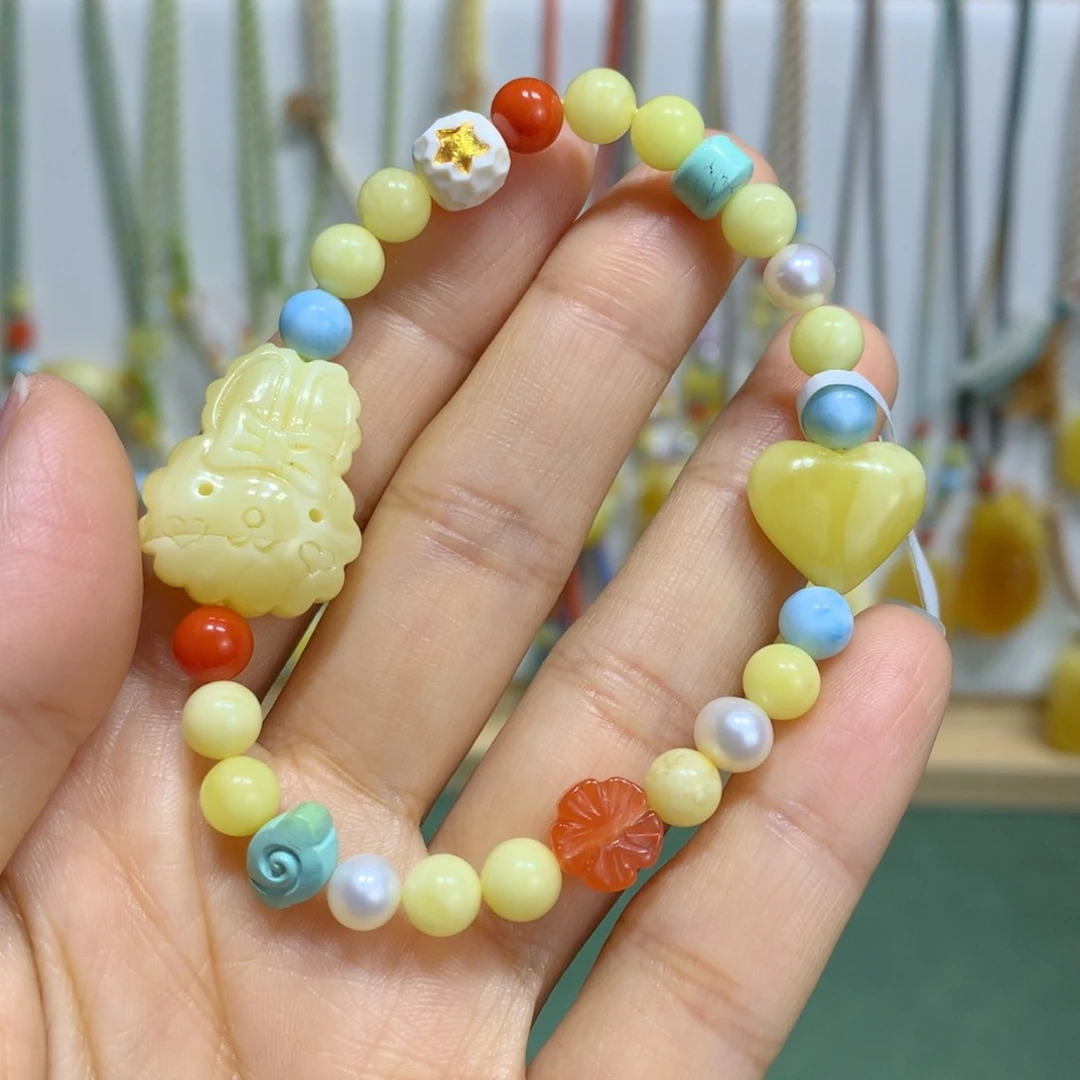 蜜蜡手链未镶嵌6mm尺寸