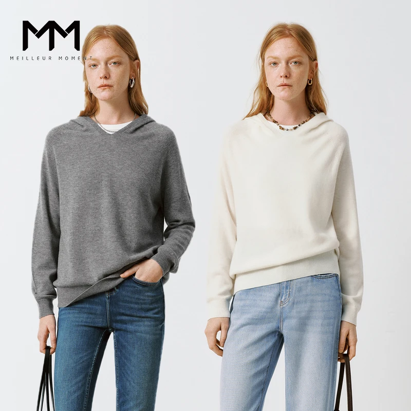 MM麦檬B备连帽休闲软糯羊毛毛针织衫毛衣5G1930771