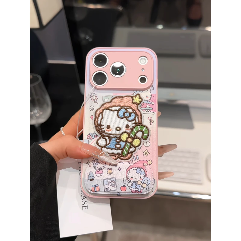 圣诞雪人KT适用苹果17pro手机壳16PM肤感皮纹防摔oppo华为p80小米