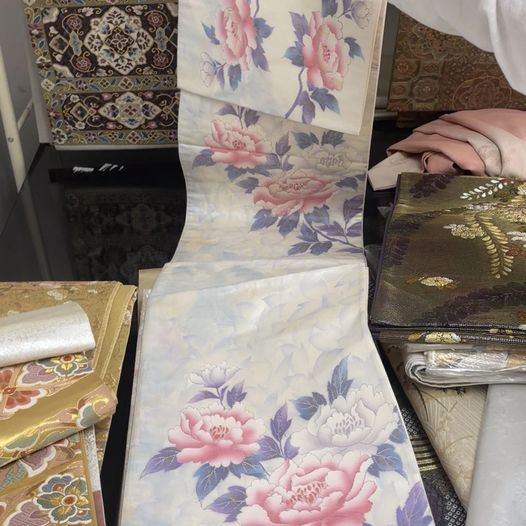 刺绣唐锦西阵织高端定制面料 织螺钿