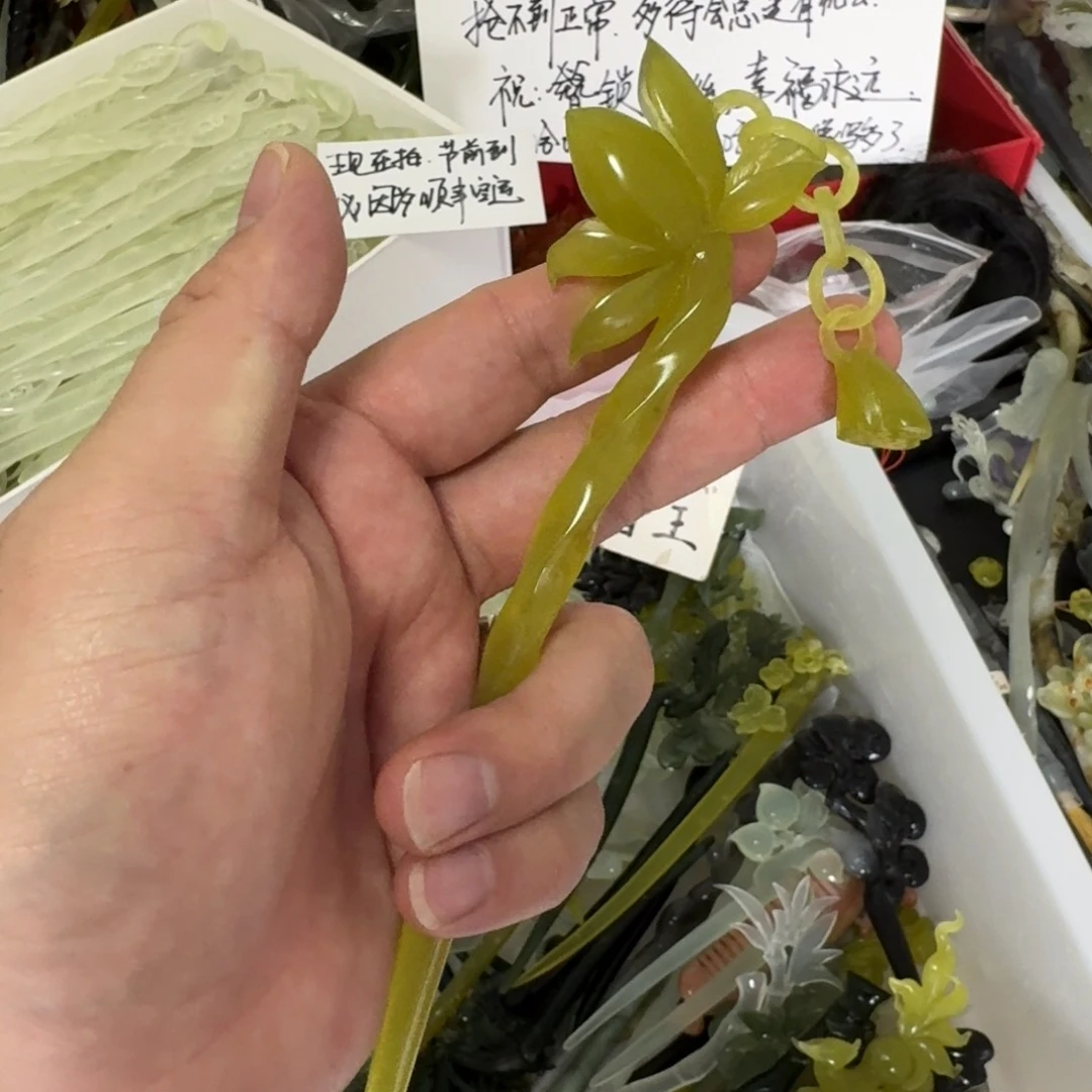 岫玉发饰未镶嵌明君玉簪就是好看