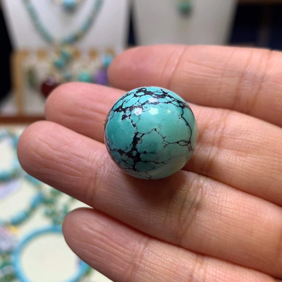 绿松石未镶嵌圆珠18.8