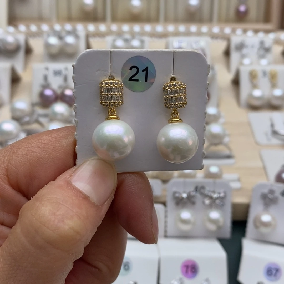 银S925镶嵌淡水珍珠颈饰