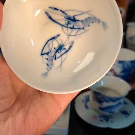 柴窑烧制主人杯一个虾