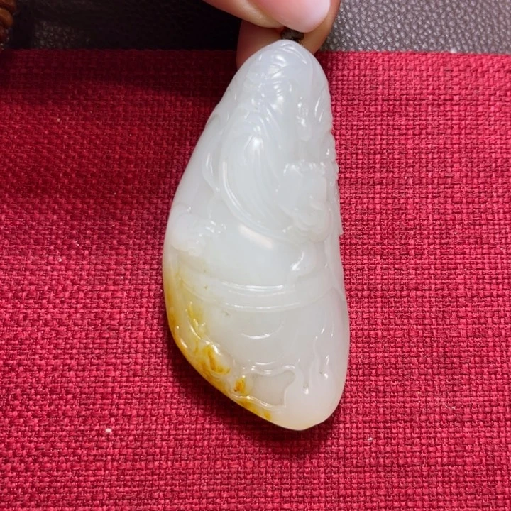 和田玉挂件未镶嵌关公